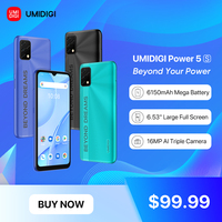 UMIDIGI Power 5S wersja globalna Smartphone 4GB 64GB 6.53 "HD + wyświetlacz 16MP potrójna kamera 6150mAh bateria telefon komórkowy 1